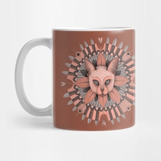 pink cat mandala Mug